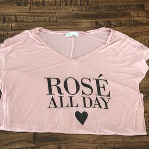 Rose All Day loose fitting, short sleeve shirt